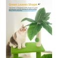 thumbnail image 2 of Cat Tree for Indoor Cats with Green Leaves, 40'' Cat Tower with Scratching Post, Cozy Cat Condo and Hammock, Cat Tree Tower with Hanging Ball and Bell for Kittens, 2 of 17