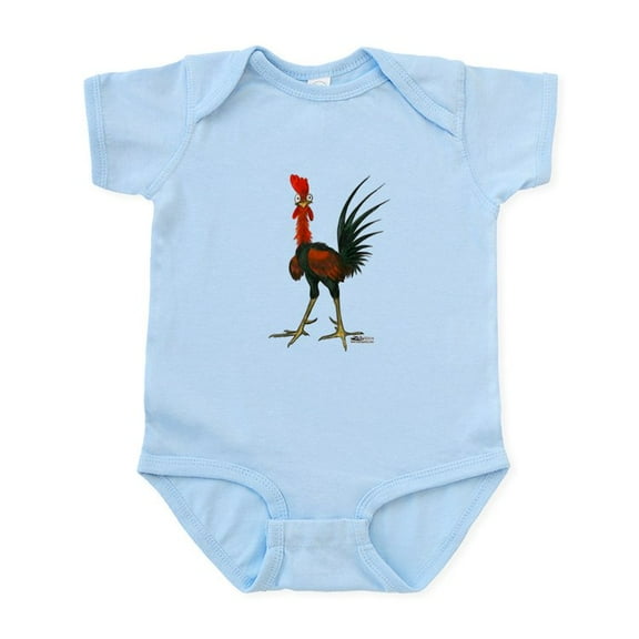 CafePress - Crazy Rooster Body Suit - Baby Light Bodysuit, Size Newborn - 24 Months