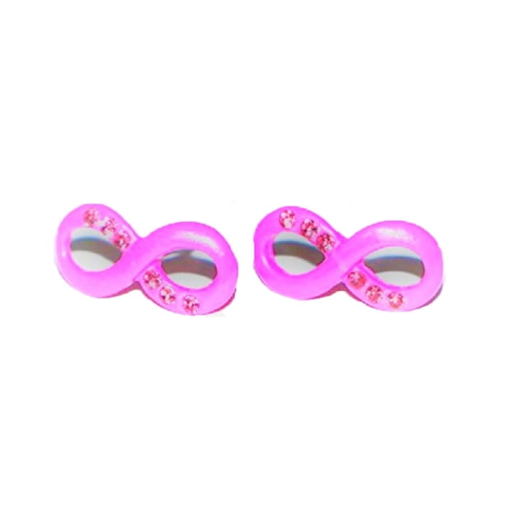 Buyless Fashion Hypoallergenic Surgical Steel Infinity Earring with Clear CZ Stones