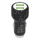 thumbnail image 3 of Cargador USB para automóvil 5 V Decoración de diamantes de imitación Adaptador de carga rápida de doble puerto Accesorio para interior de automóvil Negro, 3 of 10