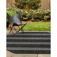 thumbnail image 3 of Rugs.com Jill Zarin Outdoor Collection Rug – 7' 10 Octagon Charcoal Flatweave Rug Perfect For Living Rooms, Kitchens, Entryways, 3 of 9