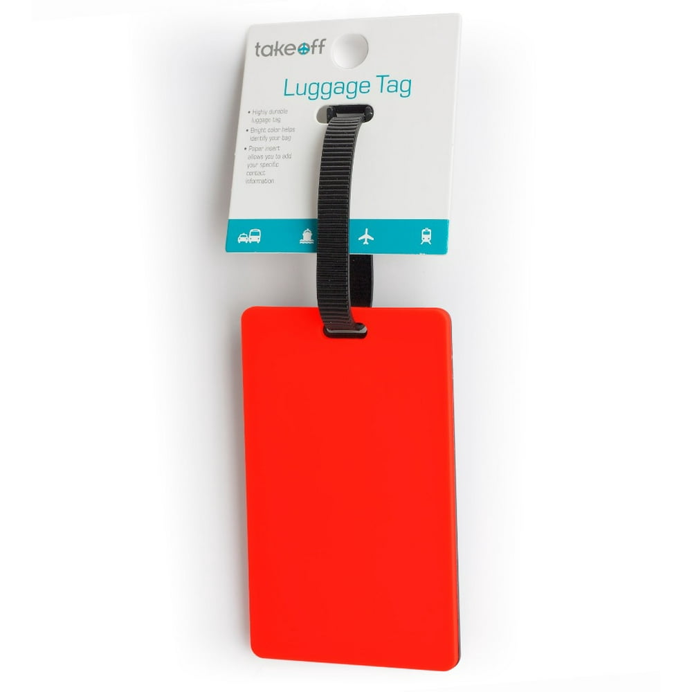 eos EB Brands Orange Luggage Tag