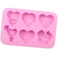 thumbnail image 6 of FastXmas Valentine's Day 6Multi-Heart Shaped Silicone Mold For Chocolate Cake Jelly Pudding Dessert Mold for Kitchen, Handmade Soap Mould Candy Making Set (1 Pc 7.3 x 4.9 Inch), 6 of 7