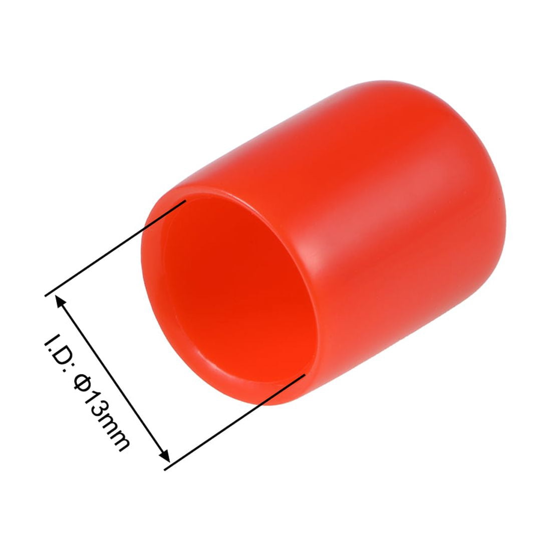 Unique Bargains Screw Thread Protectors End Cap Vinyl Red 50pcs 13mm