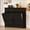 Black, variant on AHB Double Tilt Out Trash Cabinet with Drawers and Handles, Fits Two 13 Gallon Trash Bins, Kitchen Trash Can Storage Organizer, 40"L x 13"W x 36"H, Black/Light Brown Top