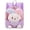 Purple, variant on GobdXE Back To School Unisex Student Detachable Plush Bunny Doll Mini Backpack Color Contrast Nylon Lightweight Daily Daypack Size:One Size