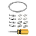 thumbnail image 1 of DYNWAVECA Stainless Steel Wire Rope Versatile Bell Rope Clothesline Picture Hanging Cable Kits Sturdy for Home Farm Garden Porch Patio , 10m, 1 of 10