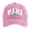 Pink, variant on Krdevn Letter Print Baseball Cap Washed Cotton Adjustable Curved Brim Casual Versatile Sun Hat for Outdoor Daily Travel Wear