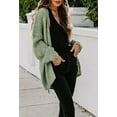thumbnail image 4 of Women Oversized Open Front Knit Cardigan Sweater Kimono Chunky Coat, 4 of 5
