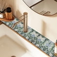 thumbnail image 2 of Yayeee Faucet Mat for Kitchen Sink 14.7" Diatomite Long Splash Guard Pad, Blue Blossom, 2 of 7