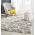 thumbnail image 3 of SAFAVIEH Hudson Arline Geometric Shag Runner Rug, Grey/Ivory, 2'3" x 12', 3 of 4