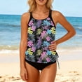 thumbnail image 2 of Tummy Control Tankini Swimsuit for Women Two Piece Tankini Swimsuit Summer Ruched Padded Modest Swimsuits, 2 of 4