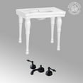thumbnail image 2 of Console Sink White Belle Epoque Spindle Leg Widespread | Renovator's Supply, 2 of 7