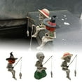 thumbnail image 4 of Fishing Skeleton Sculpture Halloween Garden Decorations, Mini Skeleton Figurines Statue Decor, Resin Gothic Decor for Home Office Desk Unique Holiday Ornament Used to Pond Fountain, 4 of 4