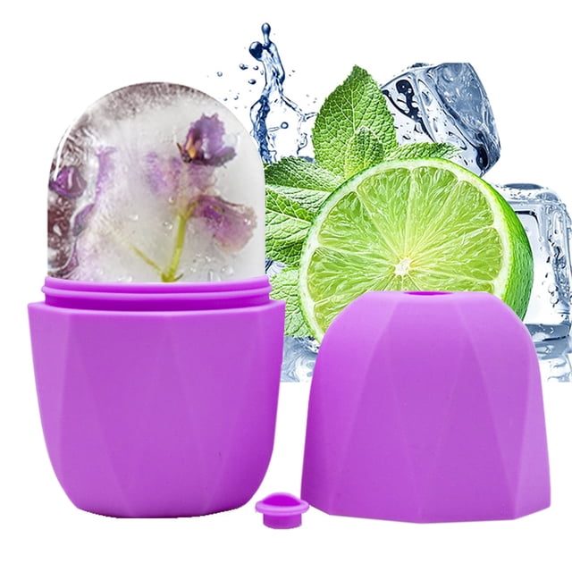 Rodillo de hielo para cara y ojos, molde de hielo de silicona para cara, herramienta de cuidado de la piel con rodillo de hielo facial para aliviar la hinchazón de los ojos, eliminar líneas finas y