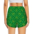 thumbnail image 4 of Uemuo St Patrick's Day5 Pattern Women's Athletic Shorts High Waisted Running Shorts with Liner Pockets Gym Elastic Workout Shorts-Large, 4 of 9