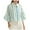 Light Blue, variant on HomeDM Womens Button Down Shirts 3/4 Ruffled Sleeve Dressy Summer Tops, Solid Color Crop Shirts - Light Blue/L