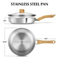 thumbnail image 5 of Koch Systeme CS 10 inch Stainless Steel Frying Pan with Lid, Heat-resistant Bakelite Handle, Fast & Even Heat, Dishwasher Safe, 5 of 8