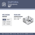 thumbnail image 4 of Prominence Home Emporia 52" White Ceiling Fan with 5 Blades, Integrated LED Light Kit, Remote & Reverse Airflow, 4 of 12