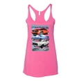 thumbnail image 2 of Wild Bobby Mustang Ford Classics Cars and Trucks Women Tri-Blend Racerback Tank Top, Vintage Pink, X-Large, 2 of 6