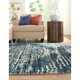 thumbnail image 4 of Unique Loom Serenity Shag Collection Area Rug - Walcott (7' 10" x 10' Oval Blue/Ivory), 4 of 9