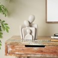 thumbnail image 2 of 10", 8", 5"H Cream Ceramic Nesting Family People Sculpture, by DecMode (3 Count), 2 of 13