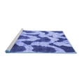 thumbnail image 2 of Ahgly Company Machine Washable Indoor Round Abstract Blue Modern Area Rugs, 8' Round, 2 of 4
