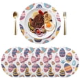 thumbnail image 5 of Ryvnso Easter Eggs Round Plate Mats Dining Table Placemat Set of 4 for Holiday Decoration, 5 of 7