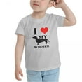 thumbnail image 3 of I Love My Wiener Dachshund Dog Cute Toddler T-Shirts for Boys Girls (Gray, 2T), 3 of 5