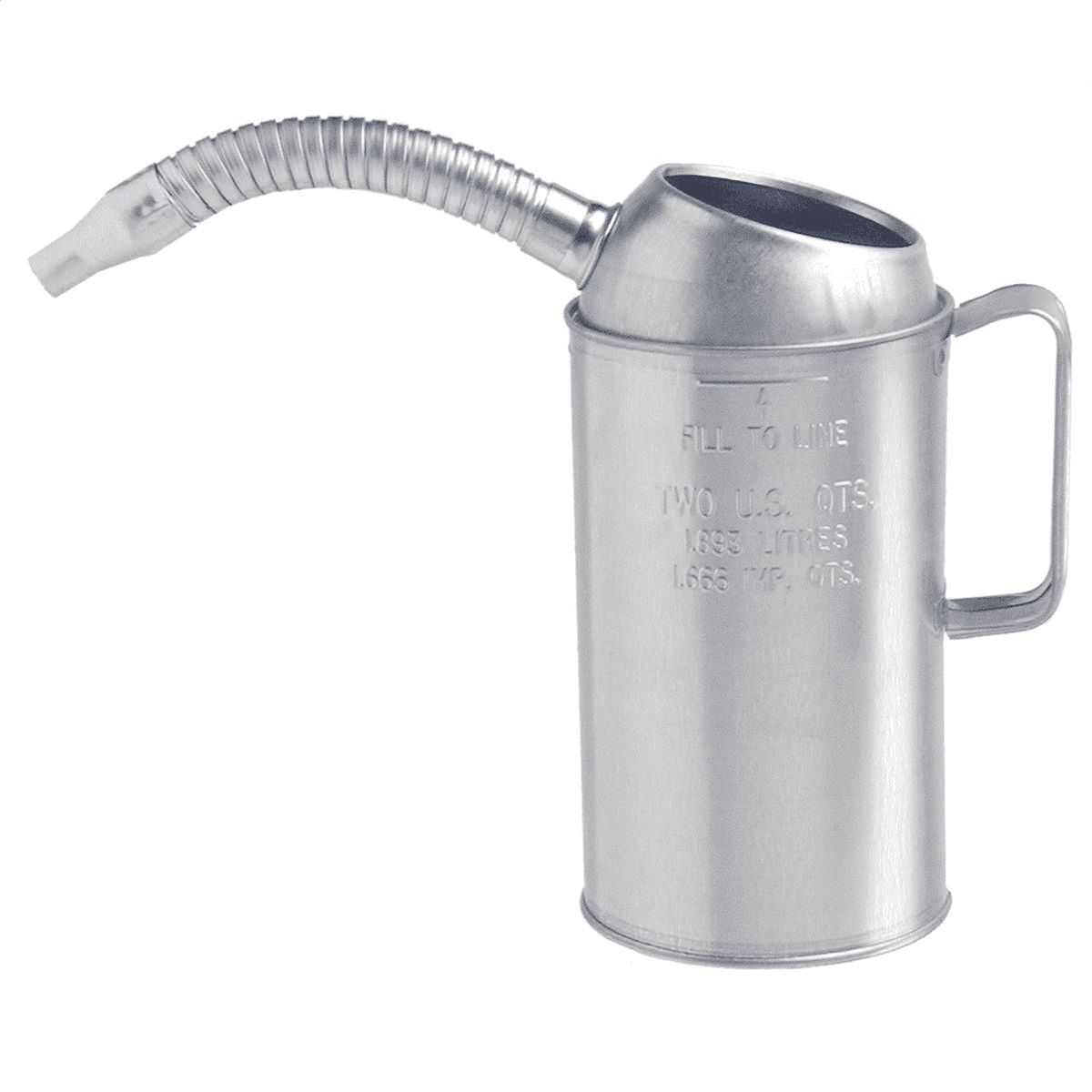 Edelmann LubriMatic Measuring Cup, Galvanized Metal, Spill Proof, 4 Quart