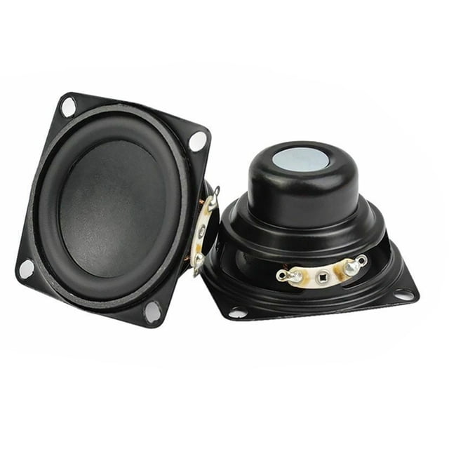 2Pcs 2 Inch Full Range Speaker for DIY Projects 53mm Outer, 4ohm Impedance, 10W Power,