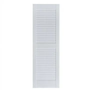 Perfect Shutters IL501567001 Premier Louver Exterior Decorative Shutter White - 15 x 67 in