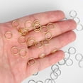 thumbnail image 6 of Alexcraft 400Pcs Open Jump Rings, 10mm Jump Rings Jewelry Making Set, 14K Gold Plated and SilverJewelry Finding Supplies Small Lobster Clasps for Necklaces Bracelet Chains Connector, 6 of 7