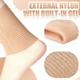 thumbnail image 2 of Cross Ankle Gel Sleeves Padded Skate Socks Skateboard Accessories Ankle Pads Ankle Compression Sleeve Ankle Protector Brace for Skating Riding Ski Ankle Protection Foot Support Socks, 2 of 5