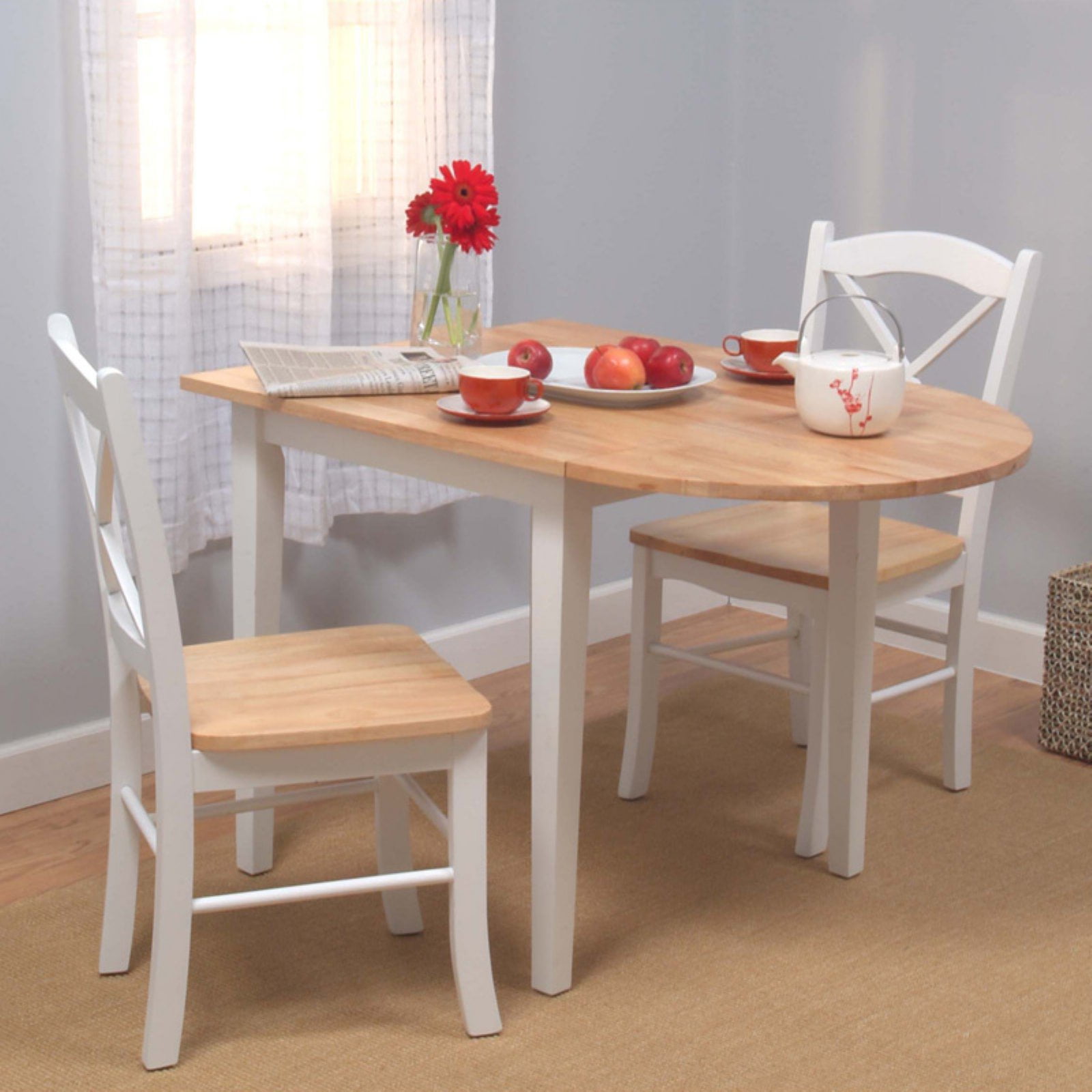 target marketing systems 3 piece breakfast nook dining set