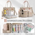 thumbnail image 5 of Gocvo Large Capacity Womens Work Bag Multi-functional Teacher Tote Bag with Laptop Compartment Office Work Tote Bag, Khaki, 5 of 7