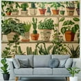 thumbnail image 4 of PRATYUS  Plant Tapestry Green Botanical Tapestry Wall Hanging Vintage Tropical Plants Wall Tapestries for Classroom Bedroom Potted Plant Backdrop  60x50inch, 4 of 6