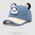 thumbnail image 4 of yocbz Toddler Girl Baseball Hat Sun Hat for Baby Boy Girl, Soft Cotton Hat for Baby Toddler, Kids Baseball Caps for Little boy Girl Spring Summer Sun hat Blue,3-8 Years, 4 of 4