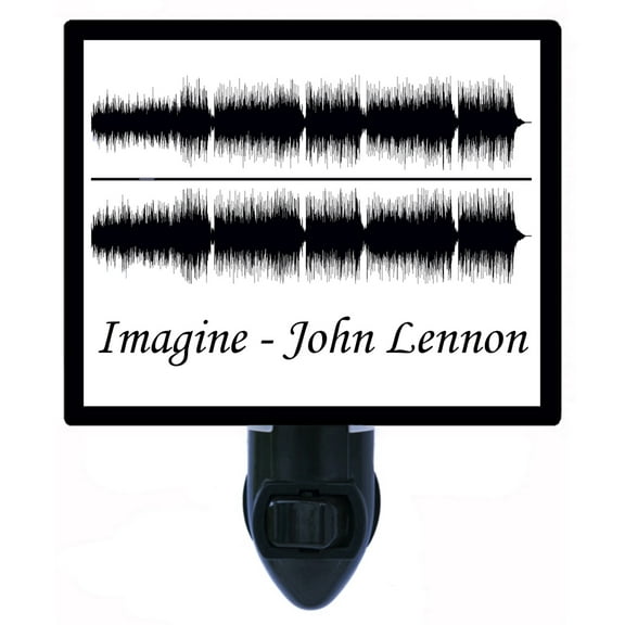 Night Light - Imagine. | Music Themed Theme, Includes Free Switchable Insert, 4W Bulb, E12 Base