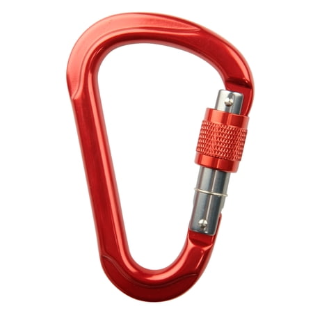 180 South Duro Screw Lock Large Alloy Climbing Carabiner  Red