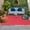 Red, Crimson, Maroon, variant on Red Outdoor Rug for Patio/Deck/Porch, Non-Slip Large Area Rug 6 x 9 Ft, Modern Geometric Abstract Art Aesthetics Indoor Outdoor Rugs Washable Area Rugs, Reversible Camping Rug Carpet Runner