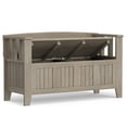 thumbnail image 3 of Simpli Home Acadian Banc d'Entrée Transitionnel en Bois de 48 Pouces Gris, 3 of 8