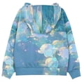thumbnail image 2 of DIXRUYEE Youth Hoodie Pullover Sweatshirt Aqua Glowing Printed, 2 of 9