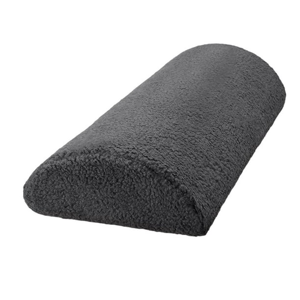 Cojín Reclinable para Pies, Espuma Viscoelástica de Alta Resiliencia, Cojín para Dormir, Multiusos, Almohada de Medio Rollo para Piernas, Color Gris.