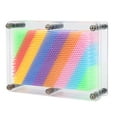 thumbnail image 1 of Pin Art Toy, Transparent Frame Fun Pin Sculpture Board, Colorful Plastic Pins Original For Children Home Adults Office White M, 1 of 8