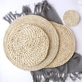 thumbnail image 4 of Walbest Woven Placemat Coaster Pot Pad Natural Corn Bran Handmade Rattan, Heat-Insulation and Anti-Skid, for Placemat for Dining Table, 4 of 7