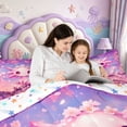 thumbnail image 5 of Manfei Aquatic Axolotl 7-Piece Twin Bedding,Ocean Animal Bedding Comforter Set,Colorful Stars Reversible, 5 of 7