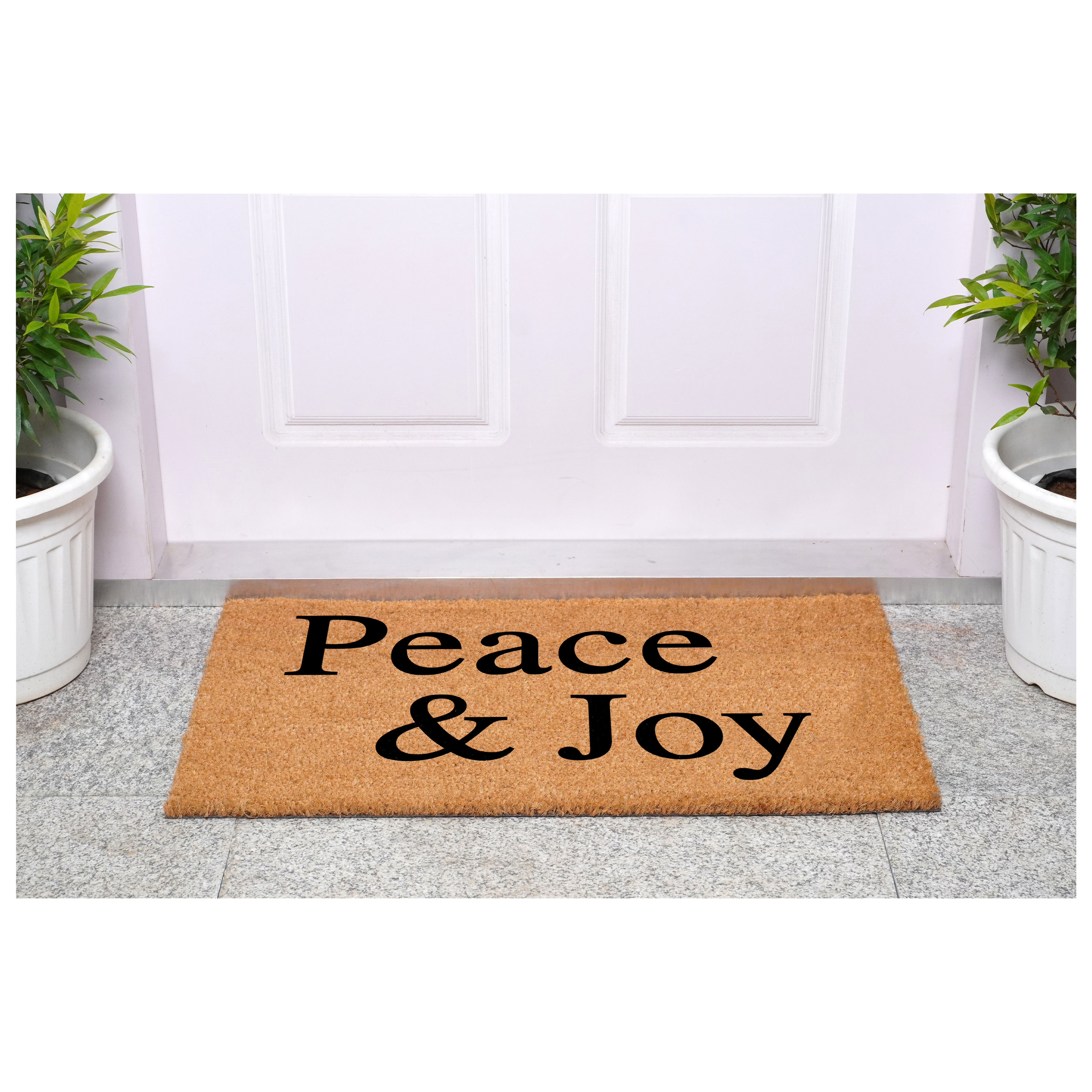 Peace & Joy Doormat, 17" x 29"