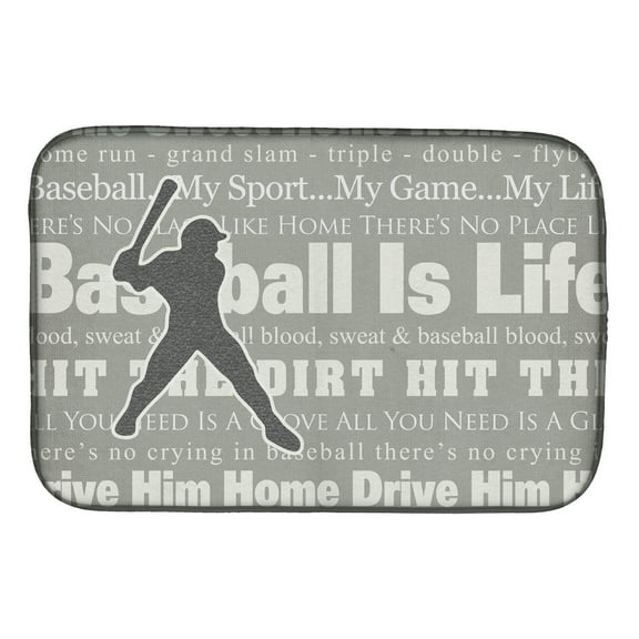 Baseball is Life Dish Drying Mat