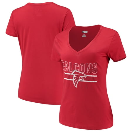 Atlanta Falcons Cabinet - Women's Majestic Red Atlanta Falcons Game Day Style V-Neck T-Shirt